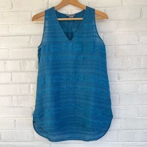 Vince silk/linen blend sleeveless tunic tank